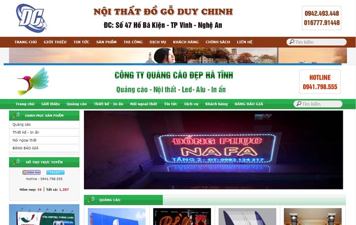 Danh sách công ty thi công biển quảng cáo Hà Tĩnh